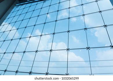 Modern Glass Wall Office Building Image Stock Photo 1032065299 ...