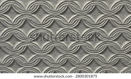 Modern Grey Ceramic Tile Texture with Embossed Interwoven Wave Pattern and 3D Geometric Relief