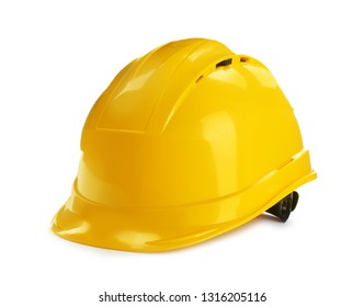 Modern Hard Hat Isolated On White. Construction Tools
