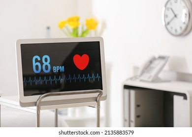 Modern Heart Rate Monitor In Hospital