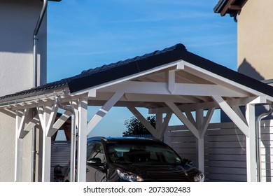 Modern and high quality carport made of wood