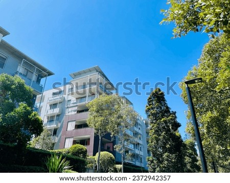 A modern high rise residential apartment block in Sydney, Australia.