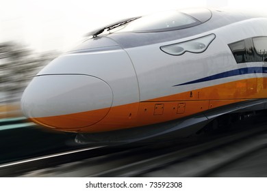 Modern High Speed Bullet Train In China