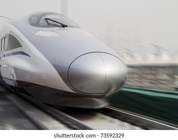 Modern High Speed Bullet Train In China