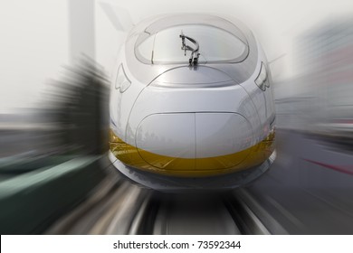 Modern High Speed Bullet Train In China