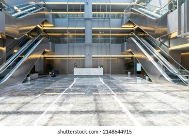modern hospital lobby with luxury interior and nobody. - Shutterstock ID 2148644915