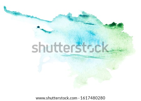 Modern image of watercolor blotch for banner design. Liquid background texture. Watercolour paint card template. Acrylic paint in creative style