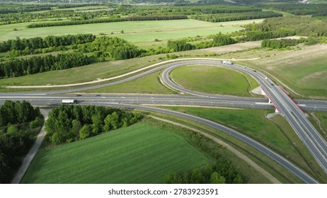 Modern infrastructure with elevated roadways