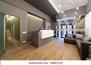 Modern interior design. Lobby at  dental clinic. - Shutterstock ID 430827292