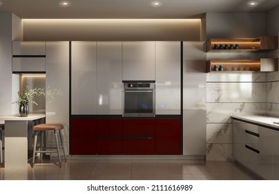 Modern Interior Kitchen High Gloss 