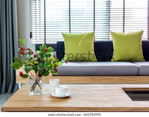 Modern Interior Living Room Flower Vase Stock Photo Edit Now