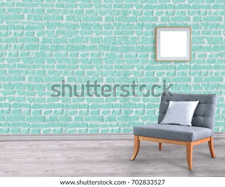 modern interior with stone wall decoration and sofa and parquet. decorative background for home, hotel, office