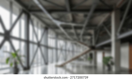 Modern Interior Structural Design with LightFilled Hallway.