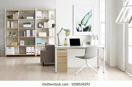 Modern interior study room - Shutterstock ID 1058534291