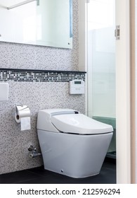 Modern Interior Toilet With Water Closet