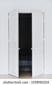 Modern Interior With White Wooden Door