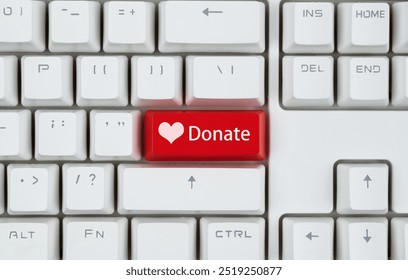 Modern keyboard with donate button