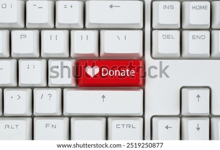 Modern keyboard with donate button