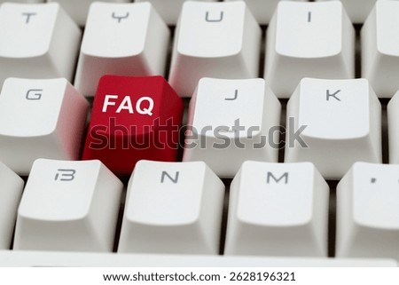 Modern keyboard with FAQ button