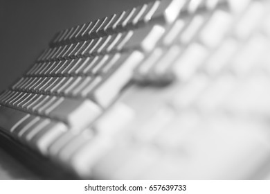 modern keyboard on gray background