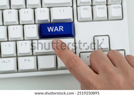 Modern keyboard with war button