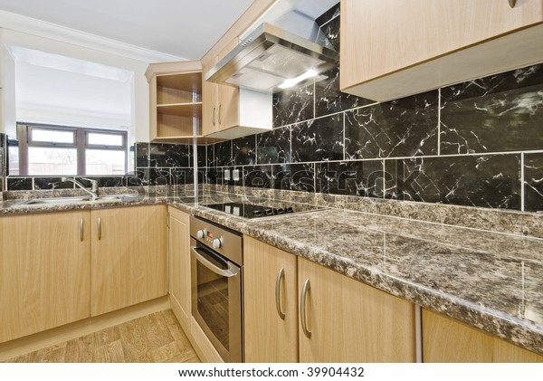 Modern Kitchen Granite Worktop Serving Window Stock Photo Edit Now 39904432