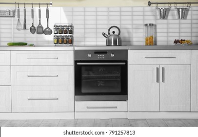 Modern Kitchen Interior With New Oven