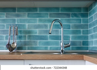 Modern Kitchen, A Picture Of A Faucet