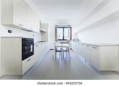 Modern Kitchen Shot With Wide Angle Lens