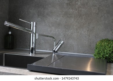 Modern Kitchen Sink With Granite Chopping Board