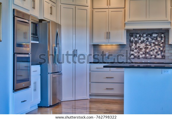 Modern Kitchen Stainless Steel Double Oven Stock Photo Edit Now