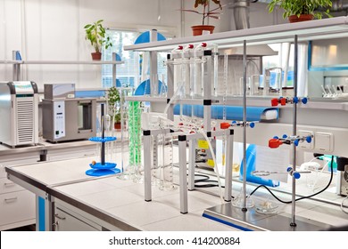 Modern Laboratory Interior With Different Lab Equipment