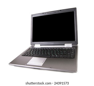 Modern laptop isolated on the white