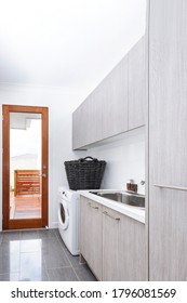 A Modern Laundry Room In Luxury House
