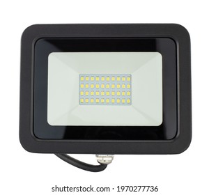 Modern LED Floodlight Isolated On The White Background