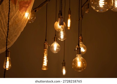 modern light bubbles composition with warm light