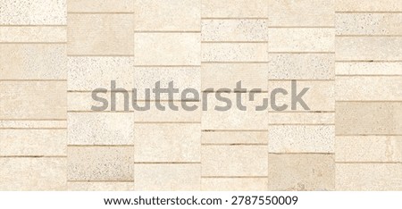 Modern limestone wall texture, beige sandstone block pattern, natural stone masonry background for architectural design and exterior cladding.