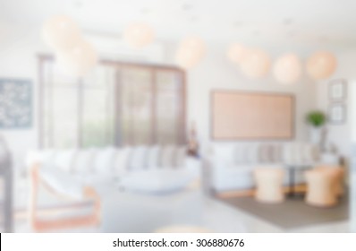 Modern Living Room Blurred Image