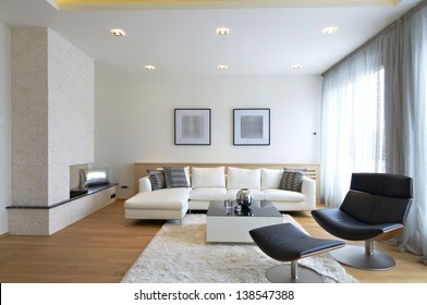 Modern living room interior - Shutterstock ID 138547388