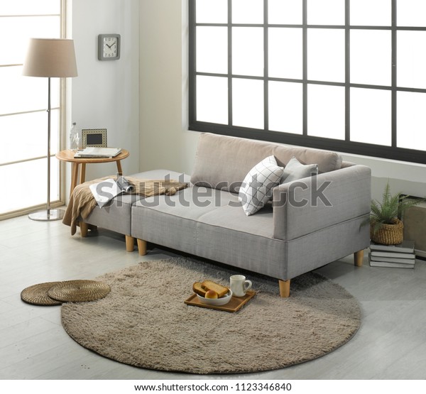 Modern Living Room Sofa Furniture Japanese Stock Image