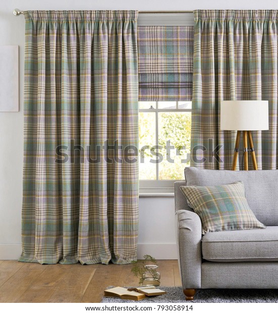 Modern Living Room Room Window Curtains 스톡 사진 793058914 | Shutterstock