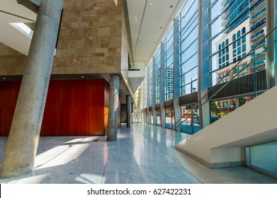 Modern Lobby, Hallway, Plaza Of The Luxury Building, Hotel, Shopping Mall, Business Center. Interior Design.