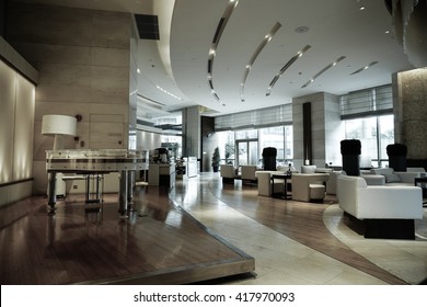 Modern lobby interior.