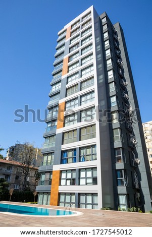 Modern, Luxury Apartment Building Background
