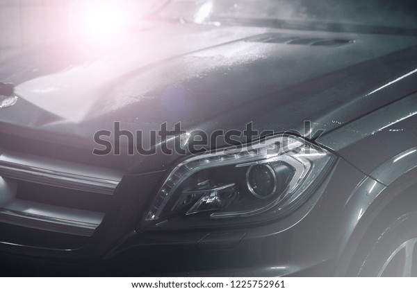 Modern Luxury Car Closeup Banner Background Stock Photo Edit Now