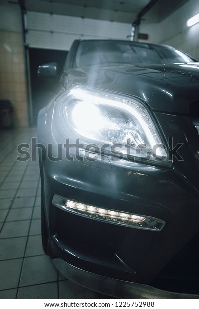 Modern Luxury Car Closeup Banner Background Stock Photo Edit Now