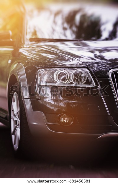 Modern Luxury Car Closeup Banner Background Stock Photo Edit Now