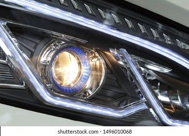 Modern & Luxury Front Bus Headlight Or Headlamp Led Close Up