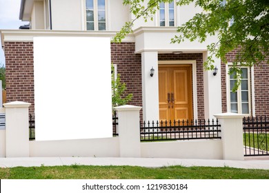 Modern Luxury House Real Estate Sign Board Auction Board For Sale Blank Photo Board Australia Home Outside 