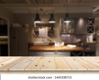 Modern luxury kitchen black golden tone with wooden tabletop space - Powered by Shutterstock